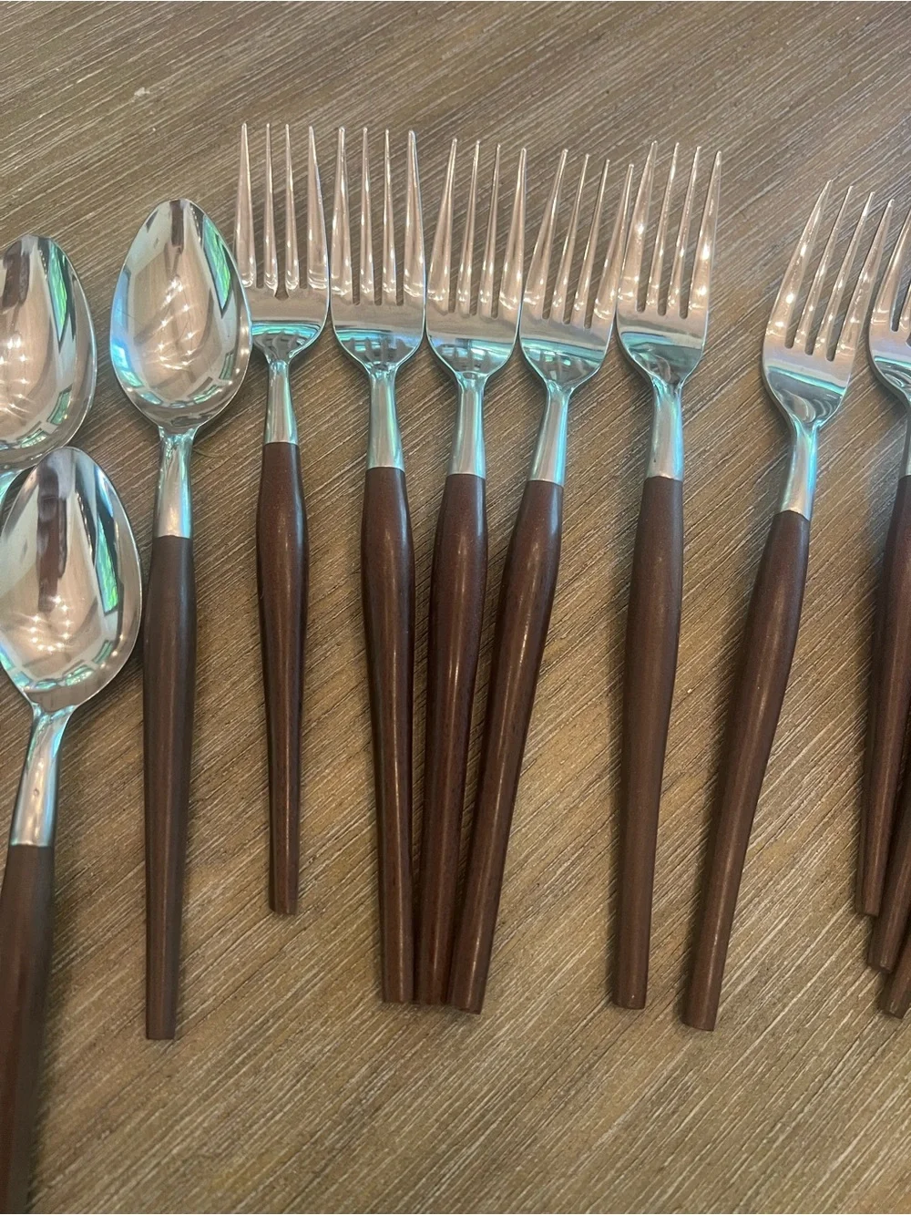 MID CENTURY MODERN EKCO ETERNA Assorted Flatware. “Canoe Muffin” 1960’s-1970’s